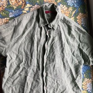 Sobrino Leaf Print Button Up